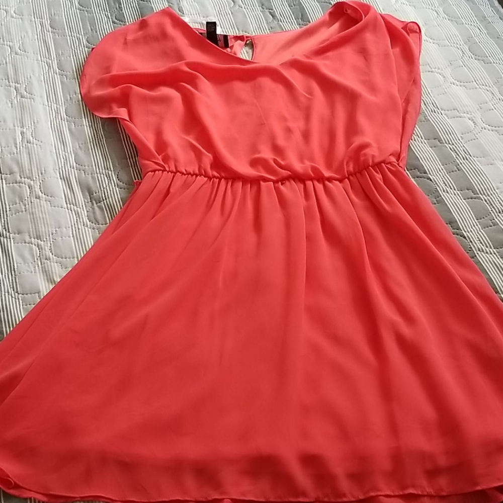 Bright coral Dress By & By brand